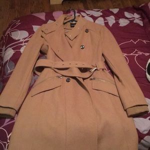 Woman’s Camel Color Knee Length Peacoat